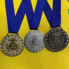 Kit 5 Medalhas Esportivas 43mm Honra Mérito Escola Futebol Foto mini  2