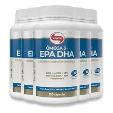Kit 5 Ômega 3 EPA DHA Vitafor 120 Cápsulas Sem Sabor Foto mini 1
