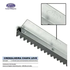 Kit 5 Metros Cremalheira Barra Rossi Dz Nano Atto Dz3 Dz4 Cor Prateado Foto mini 2