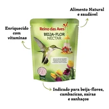 Kit 5 Nectar Para Beija Flor Refil 400g Reino Das Aves Foto mini 4