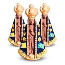 Kit 5 Nossa Senhora Aparecida 10cm Atacado Cor Colorida Foto  mini 1