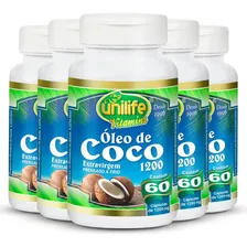 Kit 5 Óleo De Coco Extravirgem Unilife 60 Cápsulas Foto mini 1