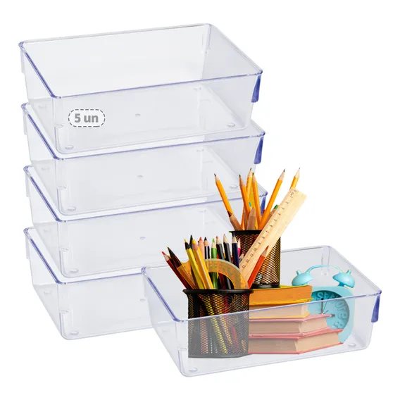 Kit 5 Organizador Geladeira Armario Multifunções Cozinha Foto 1