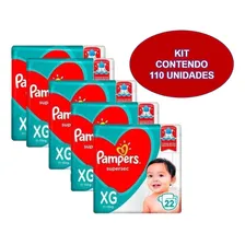 Kit 5 Pacotes Fraldas Pampers Descartável Infantil Atacado Tamanho Extra grande (XG) Foto mini 2