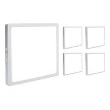 Kit 5 Painel Plafon 25w Led Quadrado Sobrepor Branco Frio Foto mini 1
