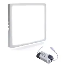 Kit 5 Painel Plafon 25w Led Quadrado Sobrepor Branco Frio Foto mini 4