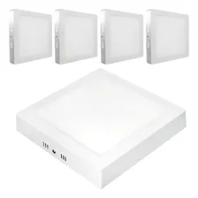 Kit 5 Painel Plafon Led 24w 25w Quadrado Sobrepor 30x30 Frio Foto  mini 1