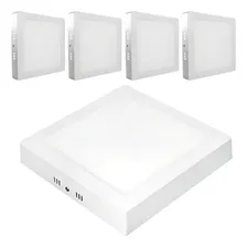 Kit 5 Painel Plafon Led 24w 25w Quadrado Sobrepor Bivolt Foto mini 1