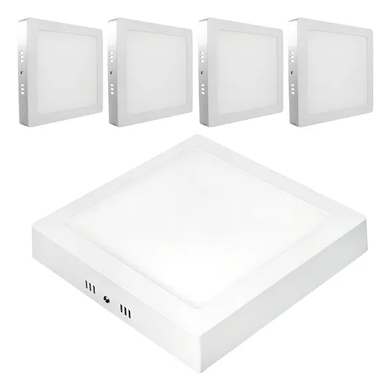Kit 5 Painel Plafon Led 24w 25w Quadrado Sobrepor Bivolt Foto 1
