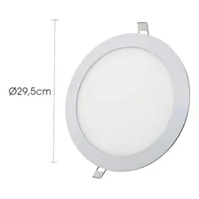 Kit 5 Painel Plafon Led 24w Redondo Embutir Branco Frio Foto mini 3