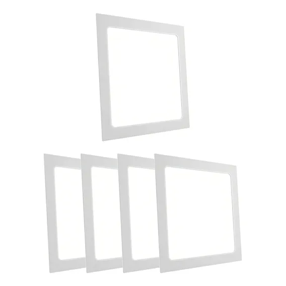 Kit 5 Painel Plafon Led Quadrado Embutir Ultra Slim 25w Cor Branco-frio Foto 1