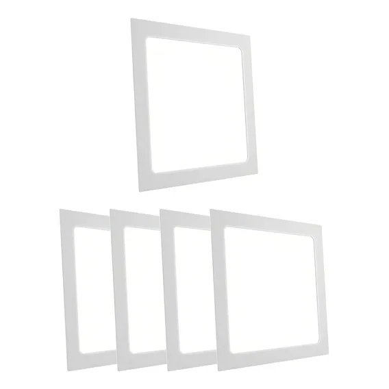 Kit 5 Painel Plafon Led Quadrado Embutir Ultra Slim 25w Cor Branco-frio 110V/220V Foto 1