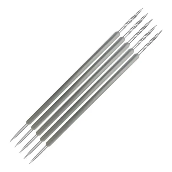 Kit 5 Palitos Duplo Inox Manicure Pedicure Isis Cutelaria Cor Transparente Foto 1