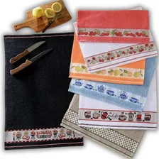 Kit 5 Panos Prato Limpeza Tecido Jacquard Atoalhado Grosso Foto mini  2