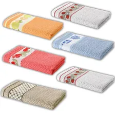 Kit 5 Panos Prato Limpeza Tecido Jacquard Atoalhado Grosso Foto  mini 1