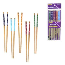 Kit 5 Pares Hashi De Madeira Personalizado P/ Sushi Sashimi Foto mini  3