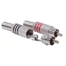 Kit 5 Pares Plug Conector Rca Macho Blindado Metal 10 Peças Cor Prateado Foto mini  3