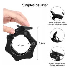 Kit 5 Pares Presilhas Lock Jaw Collar Barra Olímpica - 50mm Foto mini 4