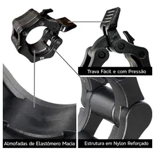 Kit 5 Pares Presilhas Lock Jaw Collar Barra Olímpica - 50mm Foto mini  2