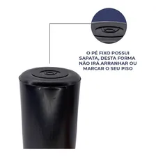 Kit 5 Pé Fixo + 2 Rodinha Pé De Cama Box Casal 13cm Preto Foto mini  2