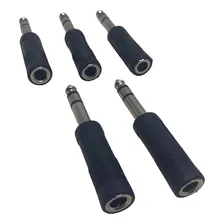 Kit 5 Peças Adaptador Plug P10 Stereo X Jack J10 Stereo Foto mini  3