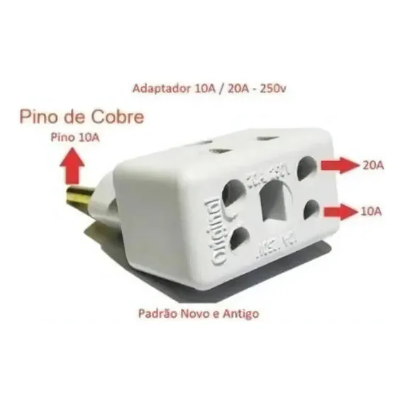 Kit 5 Peças Adaptador Tomada Bob Esponja Antigo 10a 20a Foto 1