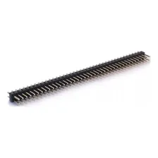 Kit 5 Peças Barra De Pinos Dupla Macho 2x40 Vias 2,54mm Cor Preto Foto mini 1