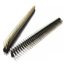 Kit 5 Peças Barra De Pinos Dupla Macho 2x40 Vias 2,54mm Cor Preto Foto mini 2
