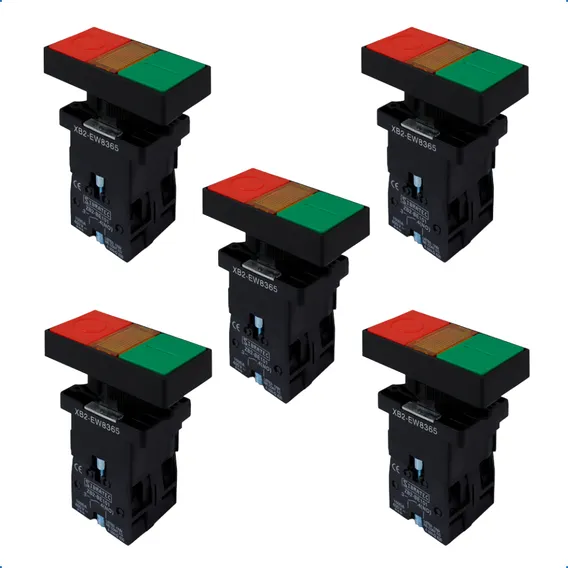 Kit 5 Peças Botão Duplo Liga-desliga Iluminado Ew8375 24v Foto 1