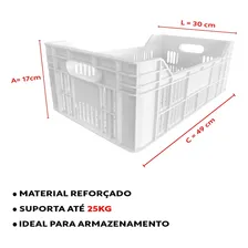 Kit 5 Peças Caixa Plástica Hortifruti Organizadora Frutas Foto mini  2