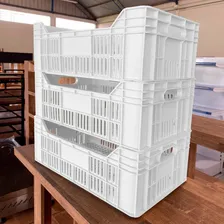 Kit 5 Peças Caixa Plástica Hortifruti Organizadora Frutas Foto  mini 1