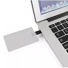 Kit 5 Pen Drive Cartão Liso ( Pen Card ) 8gb, Personalizável Cor Branco Foto mini 4