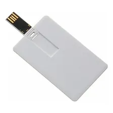 Kit 5 Pen Drive Cartão Liso ( Pen Card ) 8gb, Personalizável Cor Branco Foto mini 1