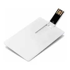 Kit 5 Pen Drive Cartão Liso ( Pen Card ) 8gb, Personalizável Cor Branco Foto mini 2