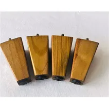 Kit 5 Pés Trapézio 10cm Madeira Pinus Sofá Puff Rack Estante Foto mini 3