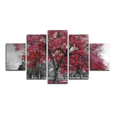 Kit 5 Placa Quadro Decorativo Árvore Cor 3d Foto mini  2