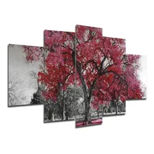 Kit 5 Placa Quadro Decorativo Árvore Cor 3d Foto  mini 1