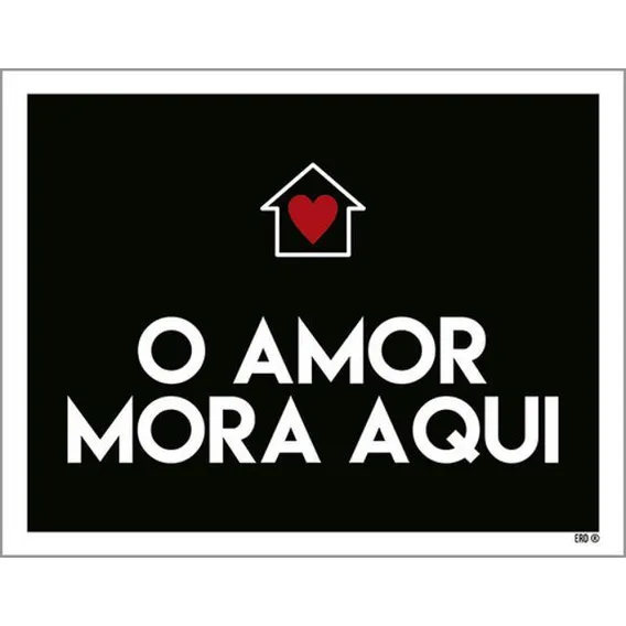 Kit 5 Placas O Amor Mora Aqui 36x46 Foto 1