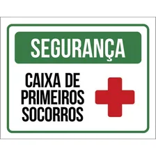 Kit 5 Placas Segurança Caixa Primeiros Socorros Cruz 36x46 Foto mini 1