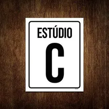 Kit 5 Placas Sinalização - Estúdio C Foto mini 1