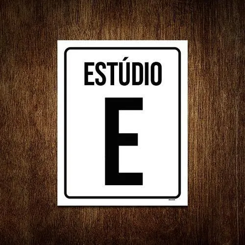 Kit 5 Placas Sinalização - Estúdio E Foto 1