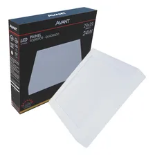 Kit 5 Plafon Led Quadrado Painel Sobrepor Luminaria 25w Cor Branco-quente Foto mini 1