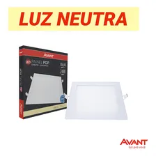 Kit 5 Plafon Painel Led Avant Quadrado Embutir 24w Neutro Foto mini  2