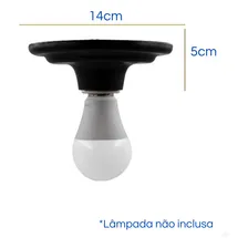 Kit 5 Plafonier Plafon Soquete Porcelana E27 Até 100w Lumina Foto mini  3