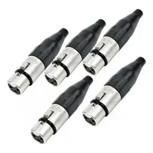 Kit 5 Plug Santo Angelo Sa2x Conector Xlr Canon Fêmea Linha Foto  mini 1