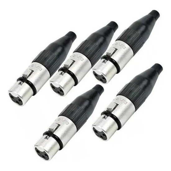 Kit 5 Plug Santo Angelo Sa2x Conector Xlr Canon Fêmea Linha Foto 1