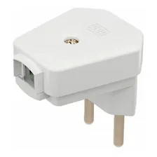 Kit 5 Plugue Macho 2p 20a 250v Branco Lateral C/ Prensa Cabo Foto mini 3