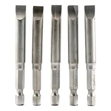 Kit 5 Ponta Bit Fenda Cv 75mm X 1/4 X 8,0mm Beltools Foto mini 3