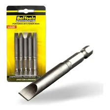 Kit 5 Ponta Bit Fenda Cv 75mm X 1/4 X 8,0mm Beltools Foto mini 1