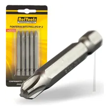 Kit 5 Ponta Bit Phillips Cv 75mm X 1/4 X N2 Beltools Foto mini 1